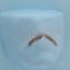 Original John Blake film quality costume human facial hair mustache medium brown with grey Pencil Thin
