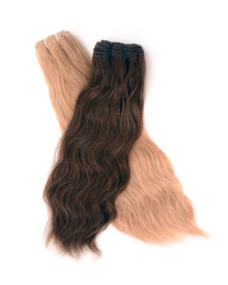 22 inch weft human hair and synthetic